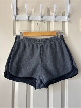 Brandy Melville Charcoal Gray Fleece Shorts with Black Trim